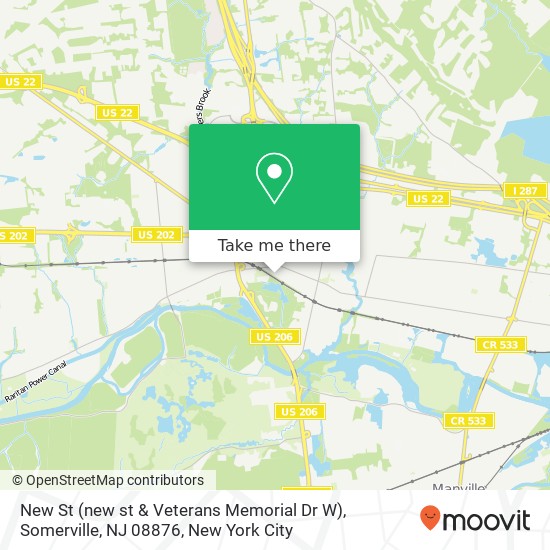 New St (new st & Veterans Memorial Dr W), Somerville, NJ 08876 map