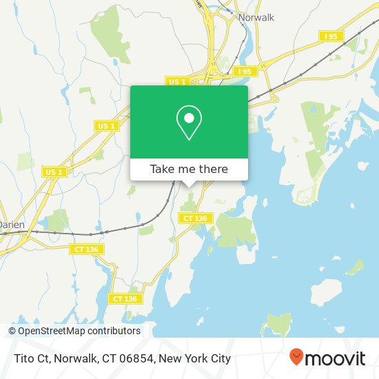 Mapa de Tito Ct, Norwalk, CT 06854
