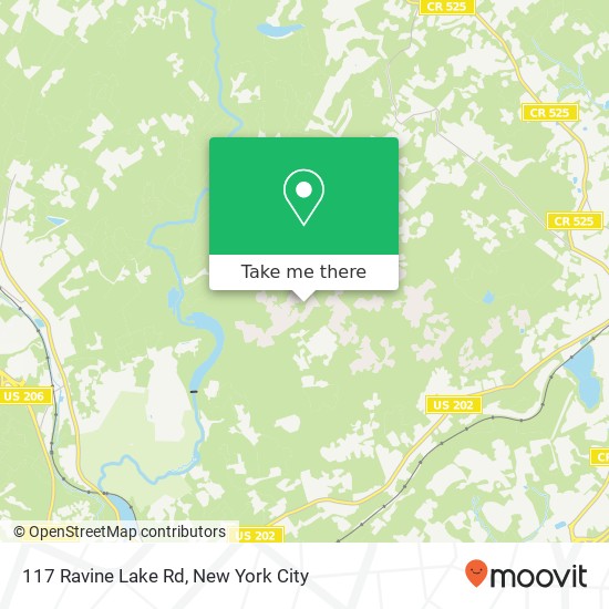 Mapa de 117 Ravine Lake Rd, Bernardsville, NJ 07924