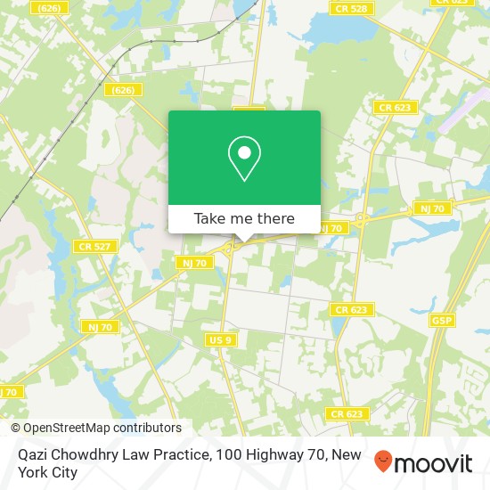 Qazi Chowdhry Law Practice, 100 Highway 70 map