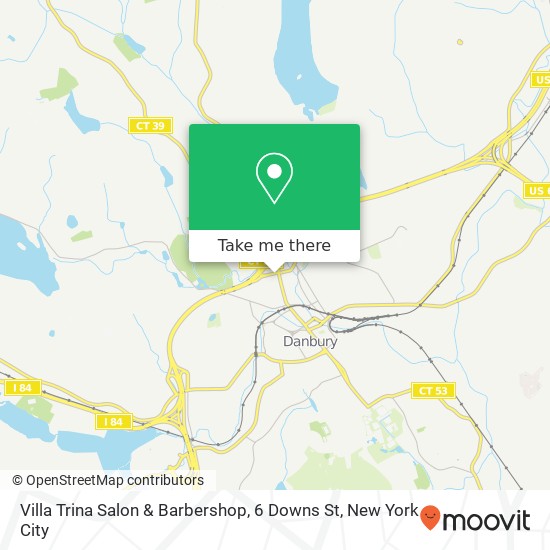 Mapa de Villa Trina Salon & Barbershop, 6 Downs St