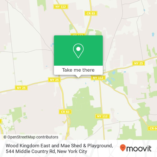 Wood Kingdom East and Mae Shed & Playground, 544 Middle Country Rd map