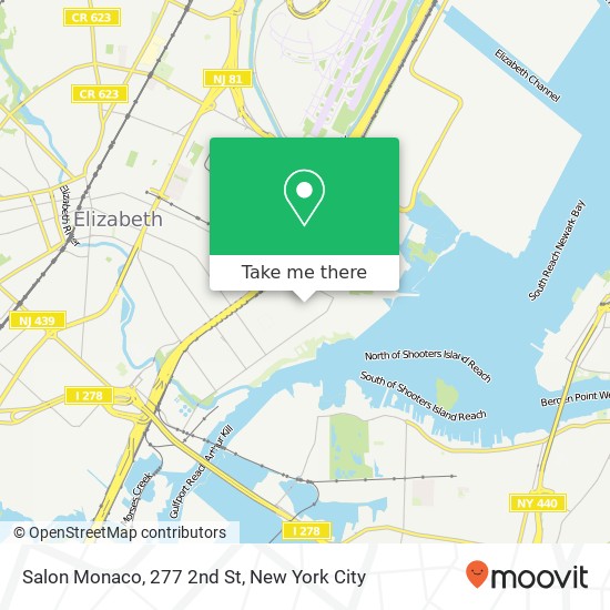 Salon Monaco, 277 2nd St map