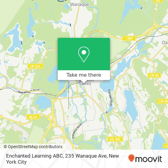 Mapa de Enchanted Learning ABC, 235 Wanaque Ave