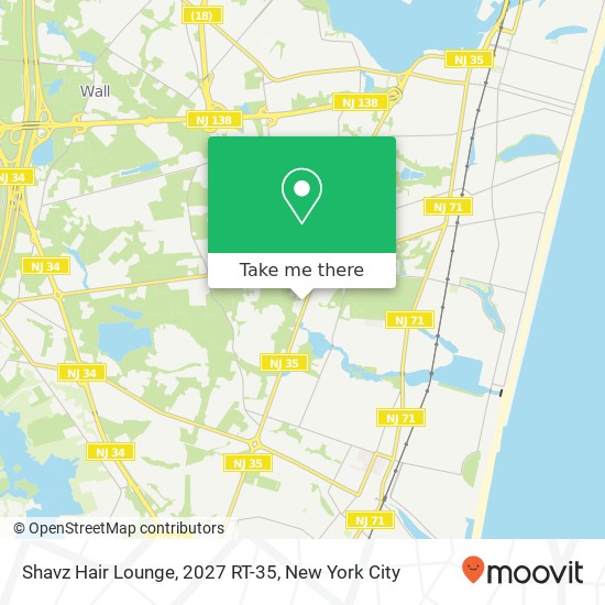 Shavz Hair Lounge, 2027 RT-35 map