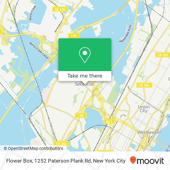 Mapa de Flower Box, 1252 Paterson Plank Rd