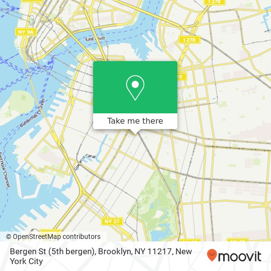 Mapa de Bergen St (5th bergen), Brooklyn, NY 11217