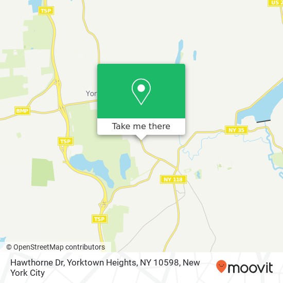 Mapa de Hawthorne Dr, Yorktown Heights, NY 10598