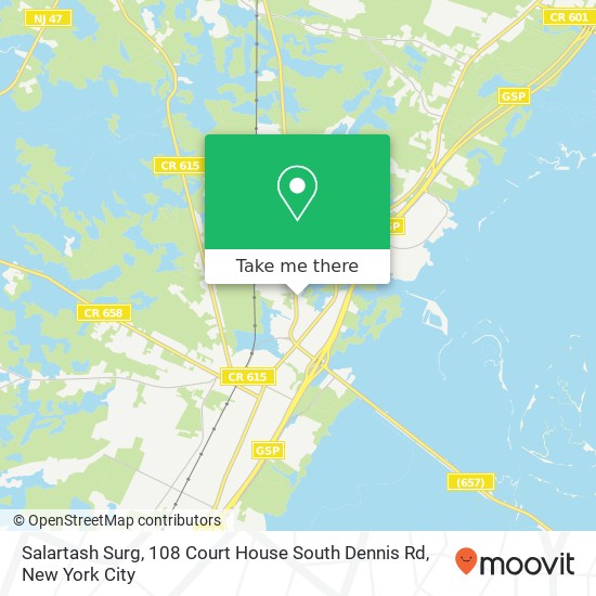 Salartash Surg, 108 Court House South Dennis Rd map