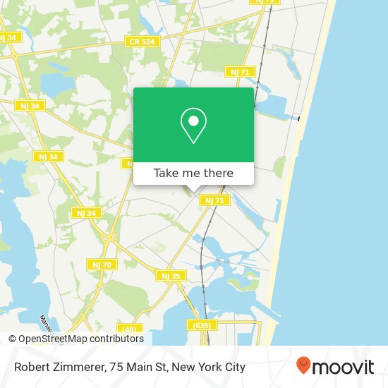 Mapa de Robert Zimmerer, 75 Main St