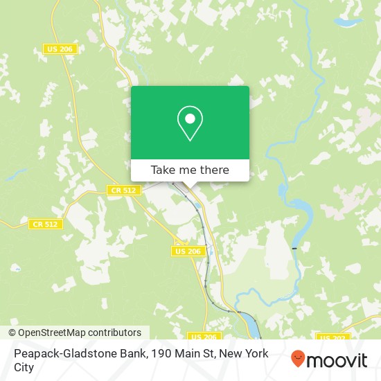Peapack-Gladstone Bank, 190 Main St map