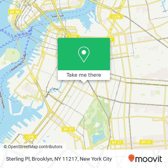 Mapa de Sterling Pl, Brooklyn, NY 11217