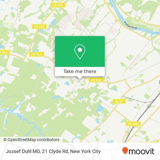 Jozsef Duhl MD, 21 Clyde Rd map