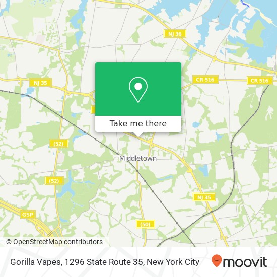 Gorilla Vapes, 1296 State Route 35 map