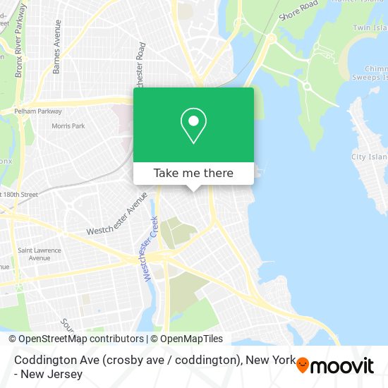 Coddington Ave (crosby ave / coddington) map