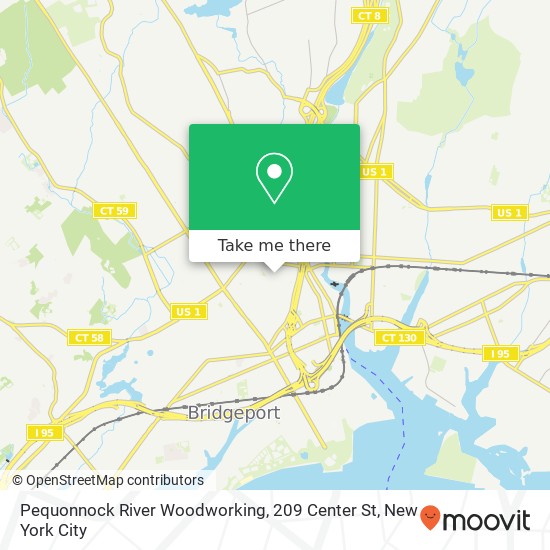 Mapa de Pequonnock River Woodworking, 209 Center St