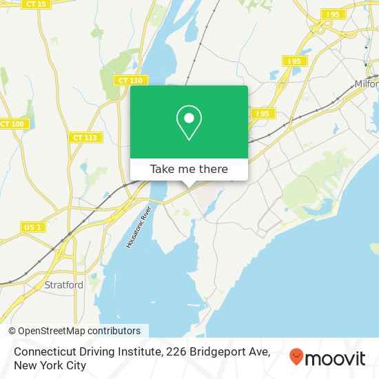 Mapa de Connecticut Driving Institute, 226 Bridgeport Ave