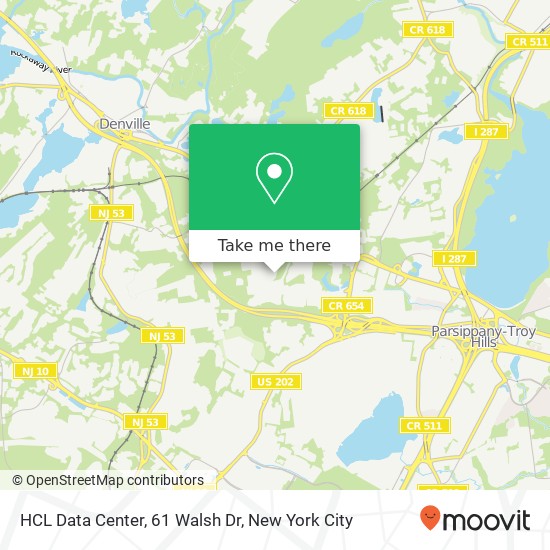 Mapa de HCL Data Center, 61 Walsh Dr