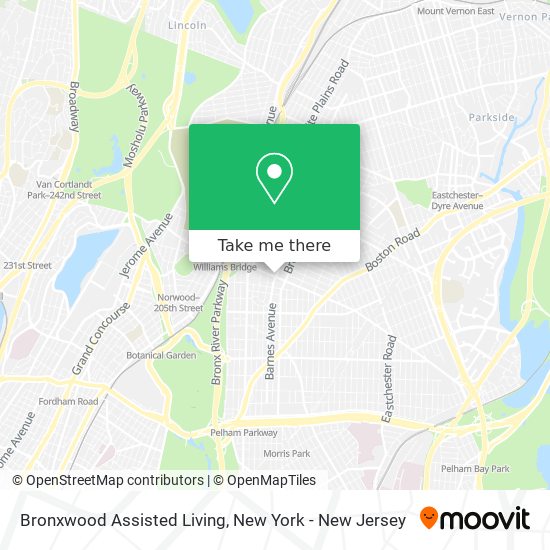 Bronxwood Assisted Living map