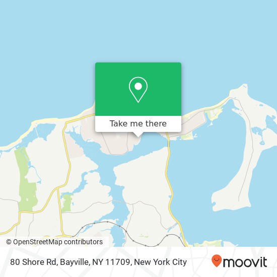 Mapa de 80 Shore Rd, Bayville, NY 11709