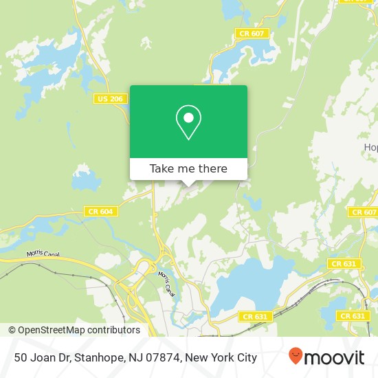 Mapa de 50 Joan Dr, Stanhope, NJ 07874