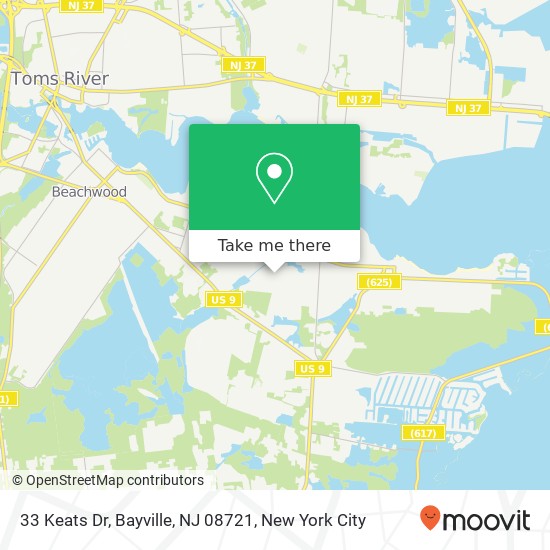 33 Keats Dr, Bayville, NJ 08721 map