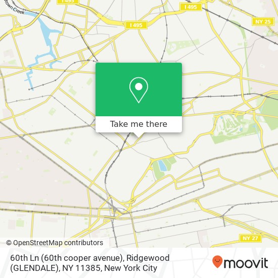 60th Ln (60th cooper avenue), Ridgewood (GLENDALE), NY 11385 map