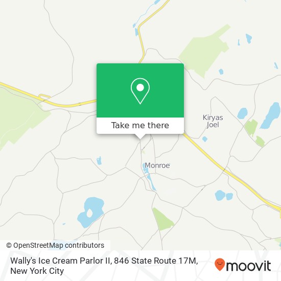 Wally's Ice Cream Parlor II, 846 State Route 17M map