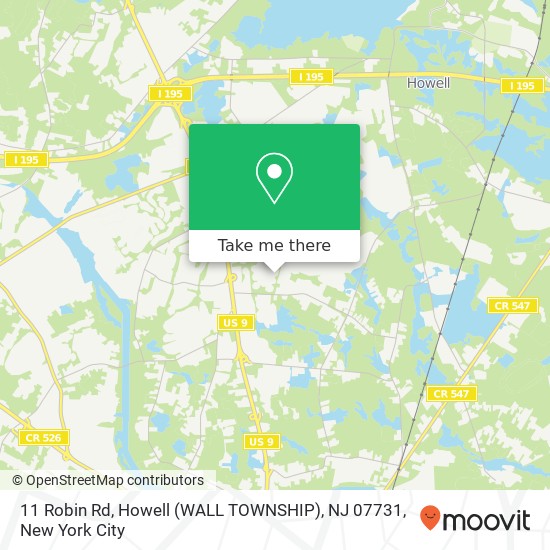 11 Robin Rd, Howell (WALL TOWNSHIP), NJ 07731 map