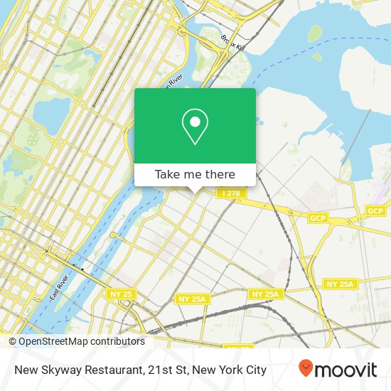 Mapa de New Skyway Restaurant, 21st St