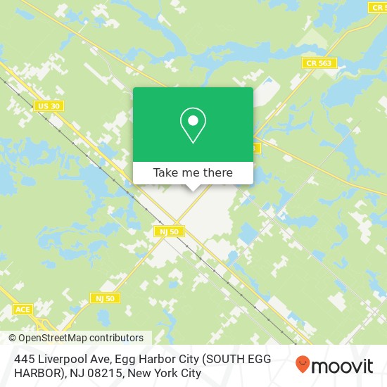 445 Liverpool Ave, Egg Harbor City (SOUTH EGG HARBOR), NJ 08215 map