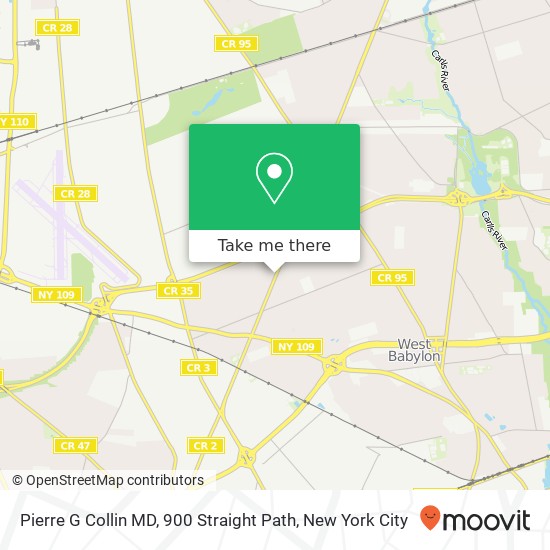 Mapa de Pierre G Collin MD, 900 Straight Path