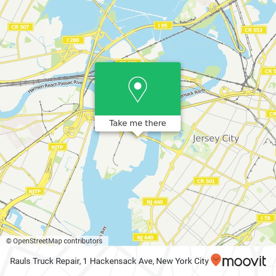 Mapa de Rauls Truck Repair, 1 Hackensack Ave