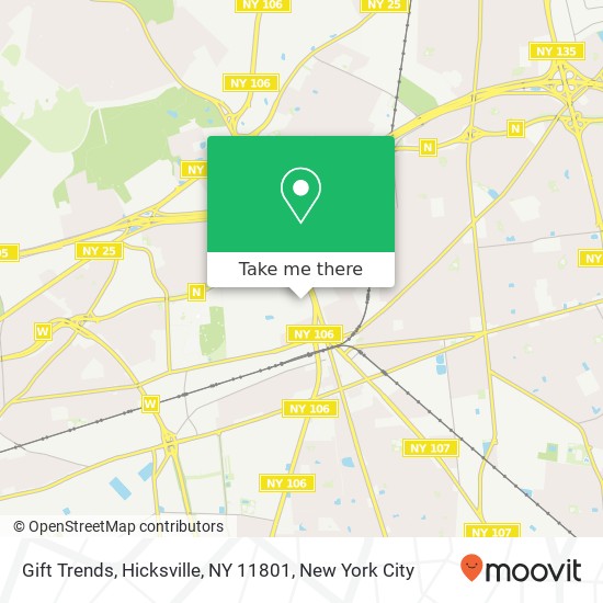Mapa de Gift Trends, Hicksville, NY 11801