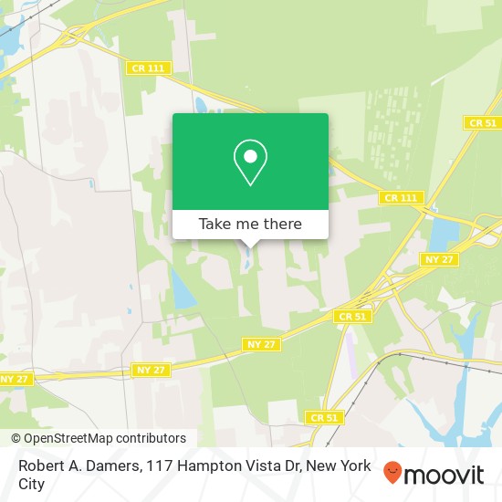 Mapa de Robert A. Damers, 117 Hampton Vista Dr