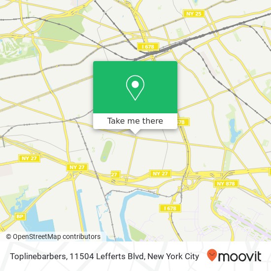 Mapa de Toplinebarbers, 11504 Lefferts Blvd