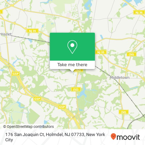 176 San Joaquin Ct, Holmdel, NJ 07733 map