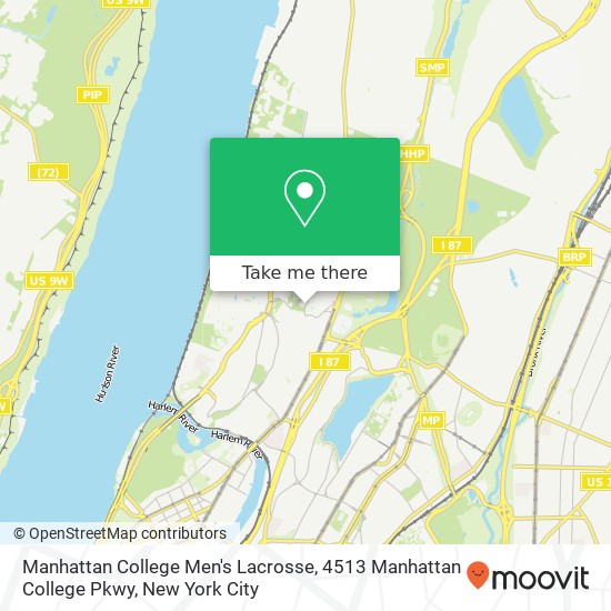 Mapa de Manhattan College Men's Lacrosse, 4513 Manhattan College Pkwy