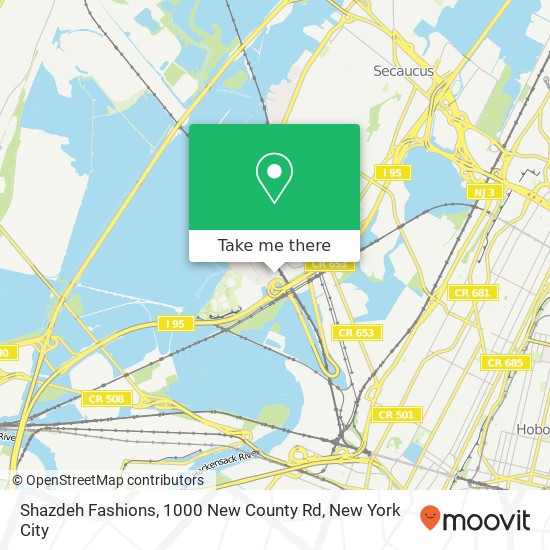 Mapa de Shazdeh Fashions, 1000 New County Rd