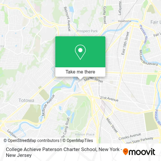 College Achieve Paterson Charter School map