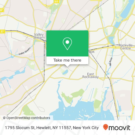 Mapa de 1795 Slocum St, Hewlett, NY 11557