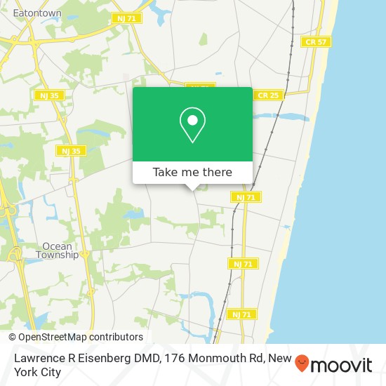 Lawrence R Eisenberg DMD, 176 Monmouth Rd map