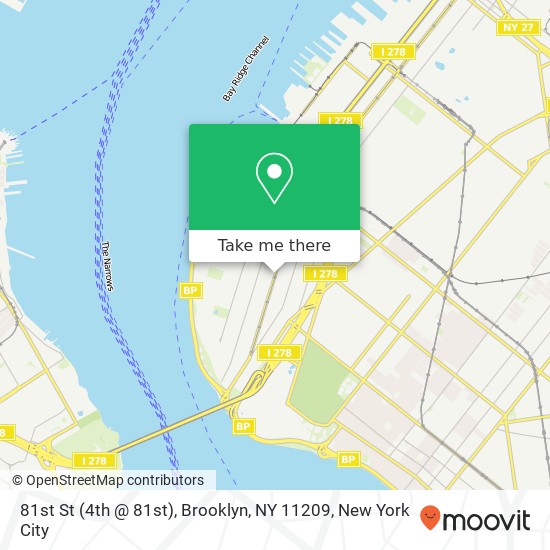 Mapa de 81st St (4th @ 81st), Brooklyn, NY 11209