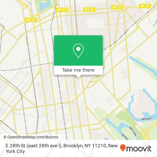 E 28th St (east 28th ave l), Brooklyn, NY 11210 map