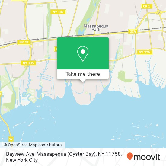 Bayview Ave, Massapequa (Oyster Bay), NY 11758 map