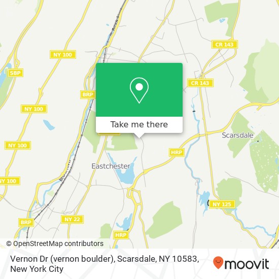 Mapa de Vernon Dr (vernon boulder), Scarsdale, NY 10583