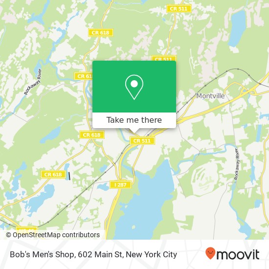 Mapa de Bob's Men's Shop, 602 Main St