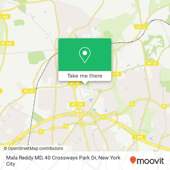 Mapa de Mala Reddy MD, 40 Crossways Park Dr
