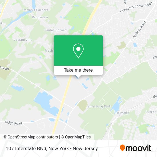 107 Interstate Blvd, Jamesburg (JAMESBURG), NJ 08831 map