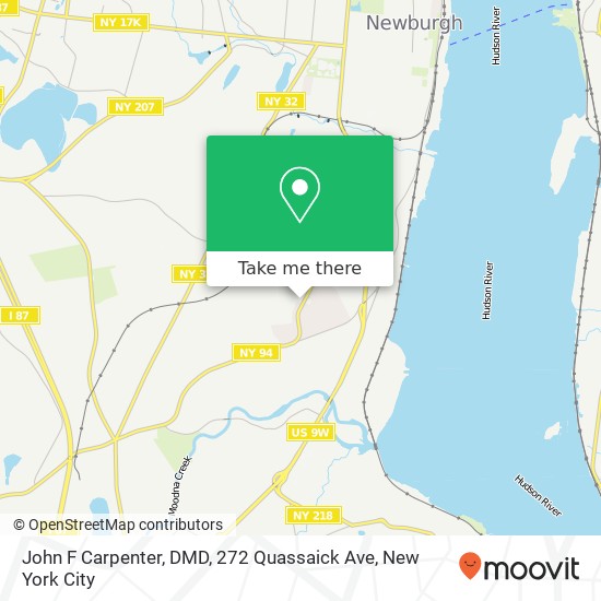 Mapa de John F Carpenter, DMD, 272 Quassaick Ave